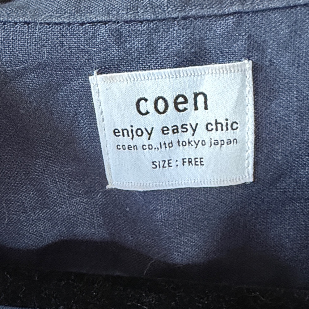 Japanese Navy Short-Sleeve Linen Shirt - Picture 2 of 4